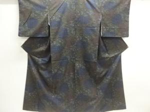 切り嵌め風花唐草模様手織り紬着物